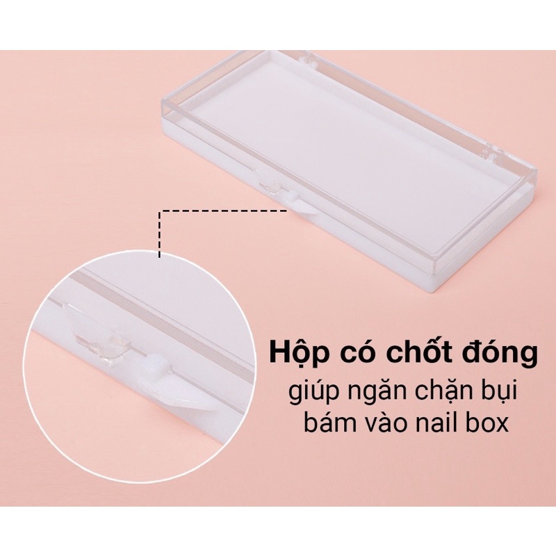 Hộp đựng Nail box chuyên dụng - Hộp đựng mi fan, mi khay đa năng, tiện lợi
