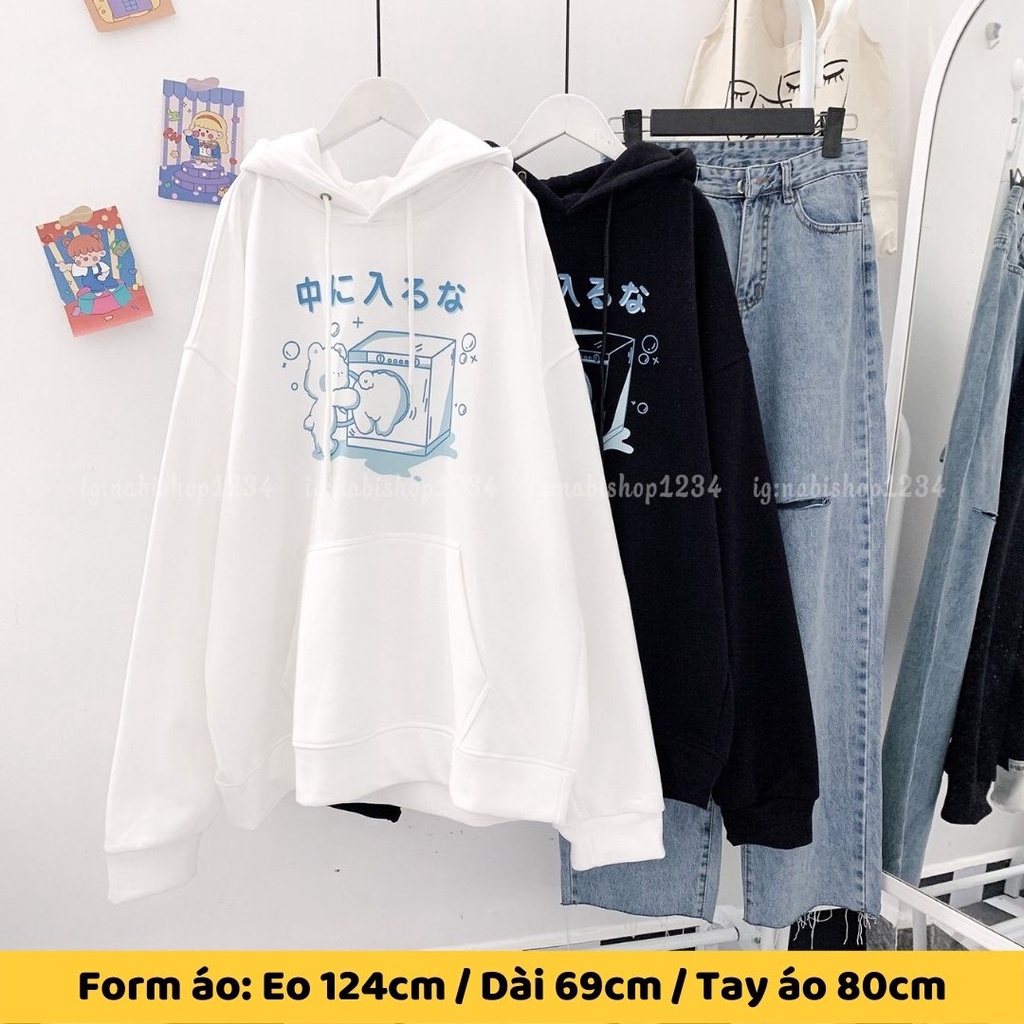 Áo Hoodie Nỉ Bông Tay Phồng Form Rộng - Nabishop1234 Mã HD008 ( ẢNH THẬT) | BigBuy360 - bigbuy360.vn