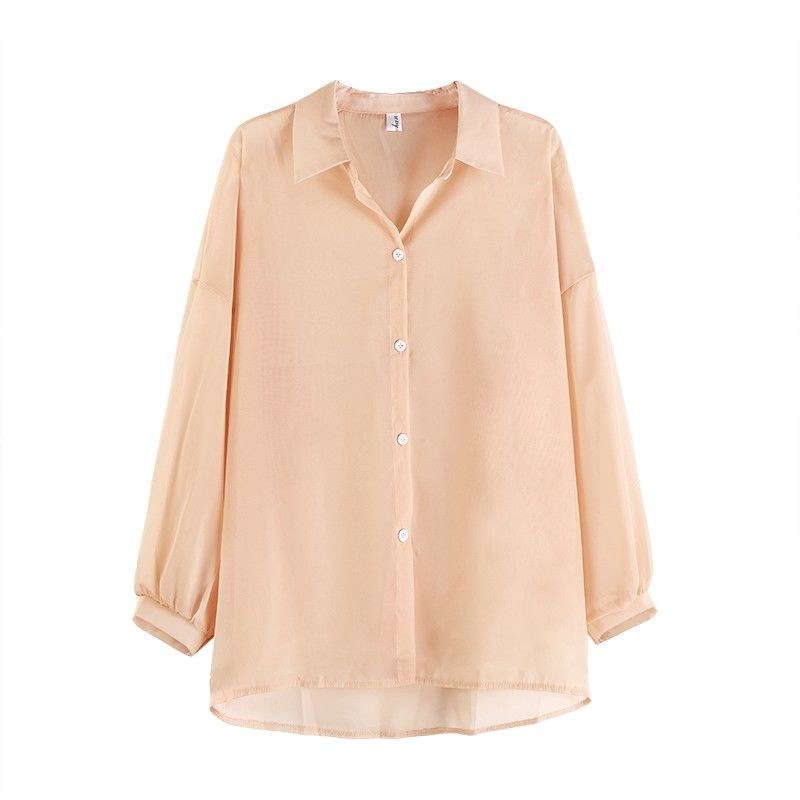 COZOK Áo Sơ Mi Chiffon Tay Dài Chống Nắng Dáng Rộng Thời Trang Cho Nữ