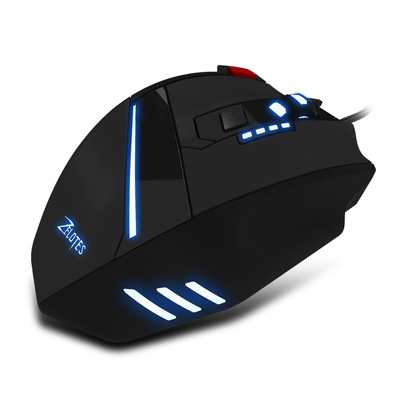 btsg Zelotes-7 Button Optical USB Wired 7200 DPI Adjustable Professional Gaming Mouse