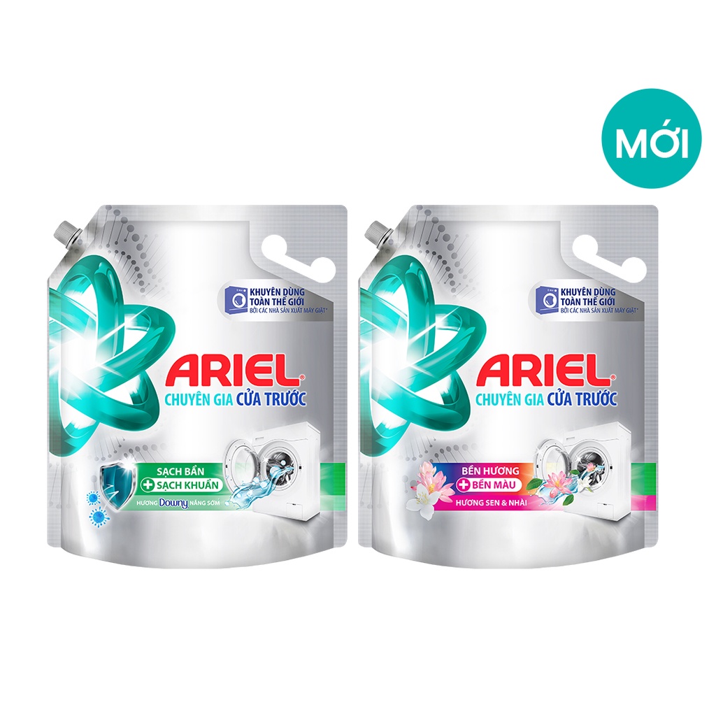 Nước Giặt Ariel Cửa Trước Nhiều Mùi Hương - Túi 3.6Kg/3.25Kg/3.05Kg