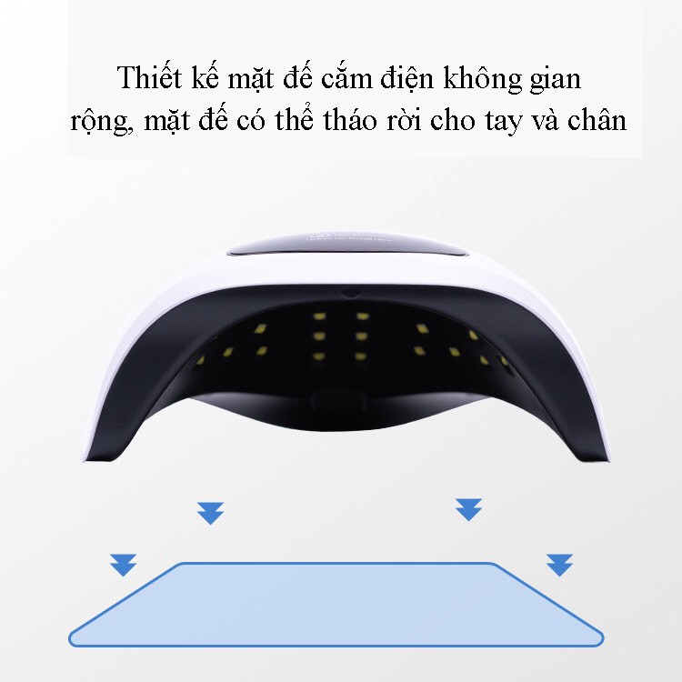 Máy hơ gel Sun 5 Plus Chính Hãng 168W, bảo hành 1-1 hơ móng UV/LED nhanh khô