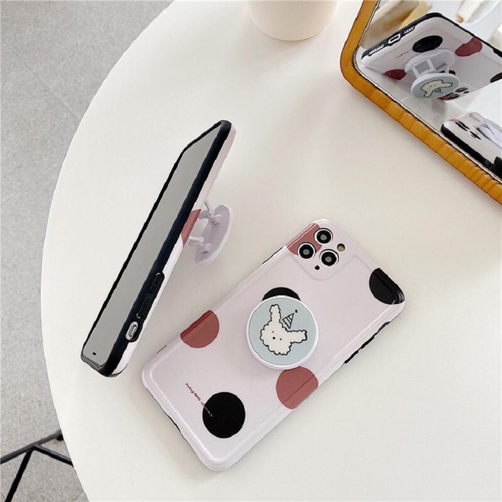 Ốp Lưng Iphone Cao Cấp Full Viền Chấm Bi 3 Màu Kèm Pop Dành Cho Tất Cả Dòng Iphone từ 6 đến 11promax | BigBuy360 - bigbuy360.vn