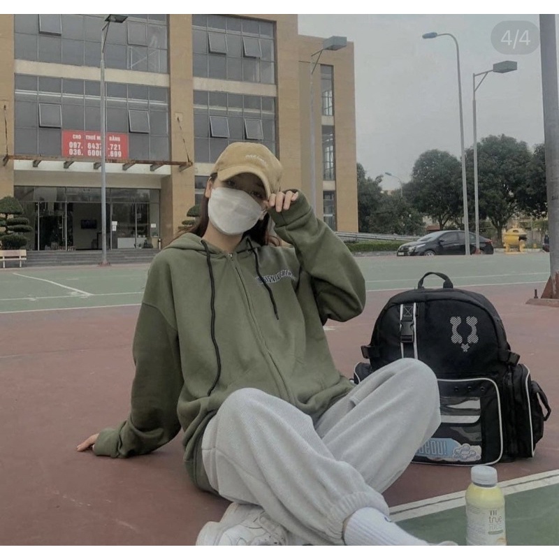 Áo khoác thêu THIS mũ 2 lớp TC6