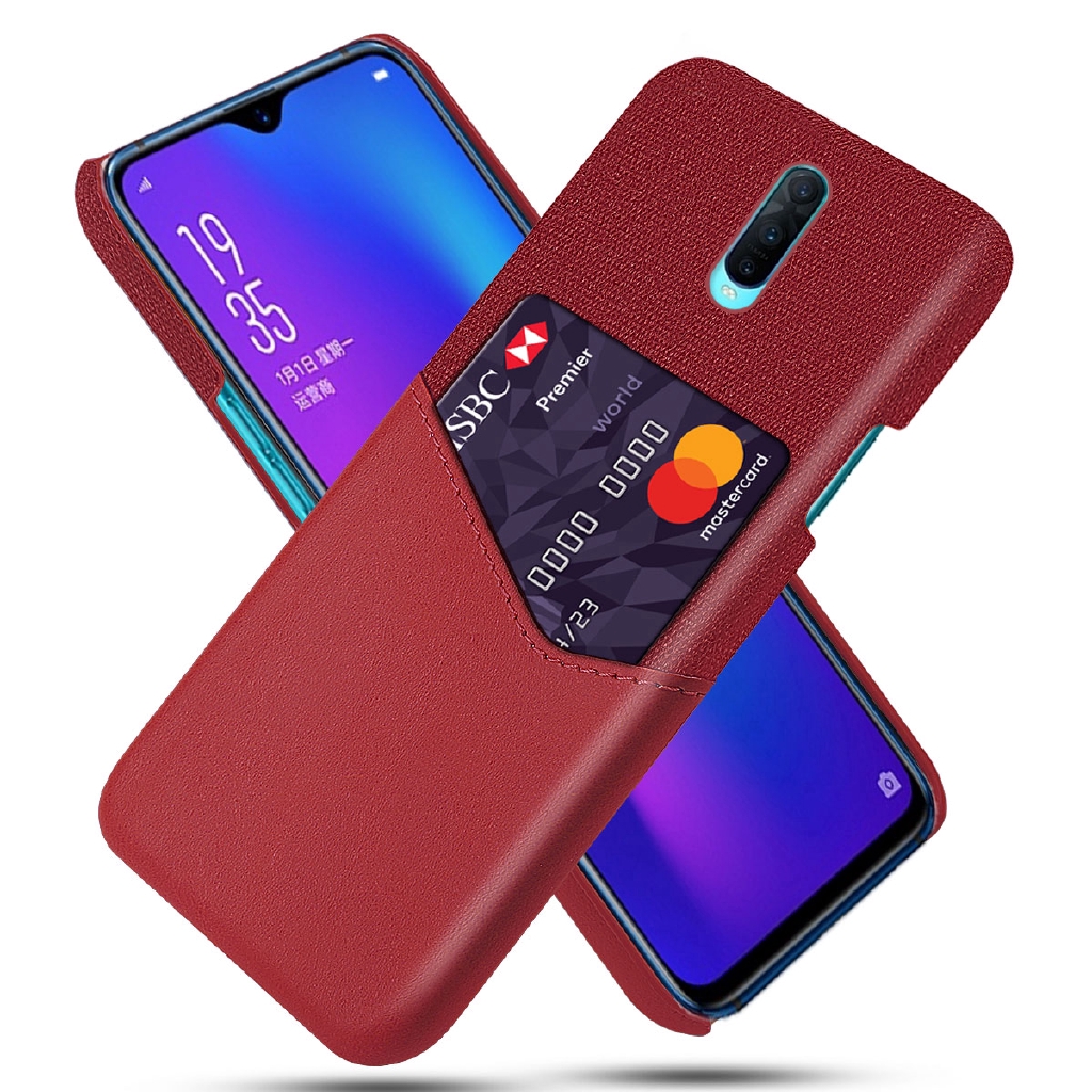 OPPO R17 Pro R11 R11S R9 R9S Plus R7 Luxury Leather Fabric Card Slot Shockproof Business Wallet Cover