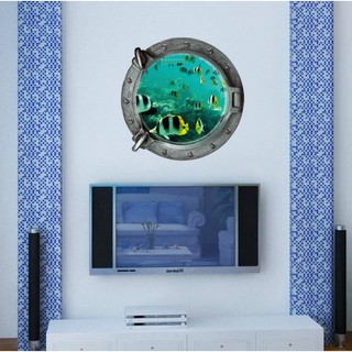 Tranh DECAL 3D Cửa sổ tàu ngầm