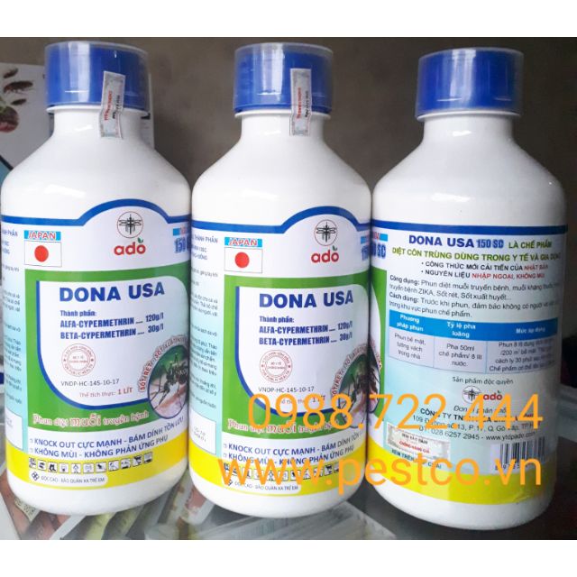 Thuốc diệt muỗi, côn trùng DONA USA 1Lít
