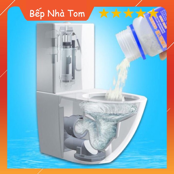 Bột Thông Bồn Cầu Thông Cống Nghẹt Tiện Lợi- Nắp Xanh Cực Mạnh