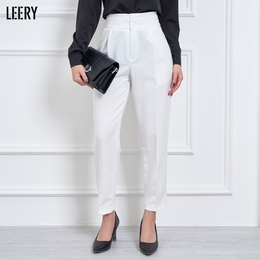 Quần công sở thời trang cao cấp dáng baggy nữ 4 màu QD18 - LEERY