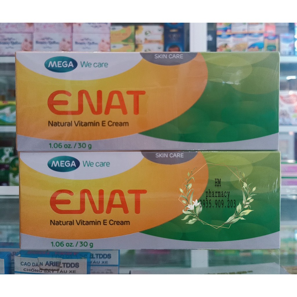 Enat Natural Vitamin E Kem dưỡng ẩm Vitamin E giữ ẩm và làm mờ các nếp nhăn 30gr