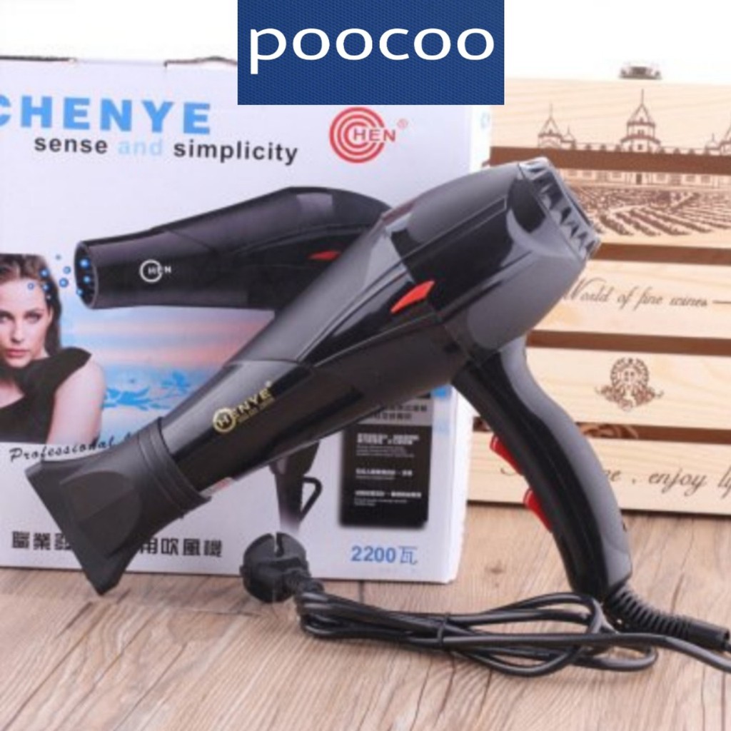 Máy sấy tóc Chenye❤️FREESHIP❤️Máy sấy tạo nếp❤️Máy sấy tóc 2200W thiết kế 2 tốc độ và luồng gió