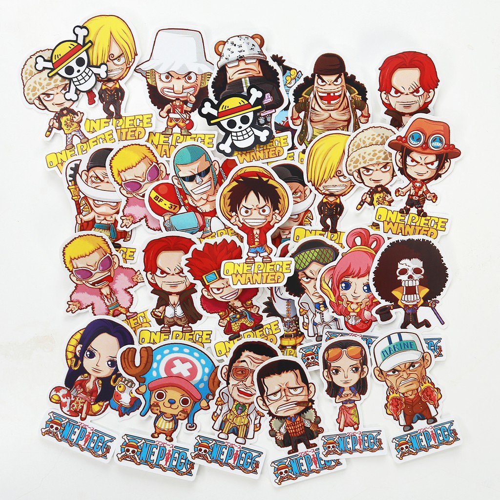 Sticker full Onepiece set hơn 200 hình dán trang trí planer, scrapbook,.. size nhỏ 3-5cm