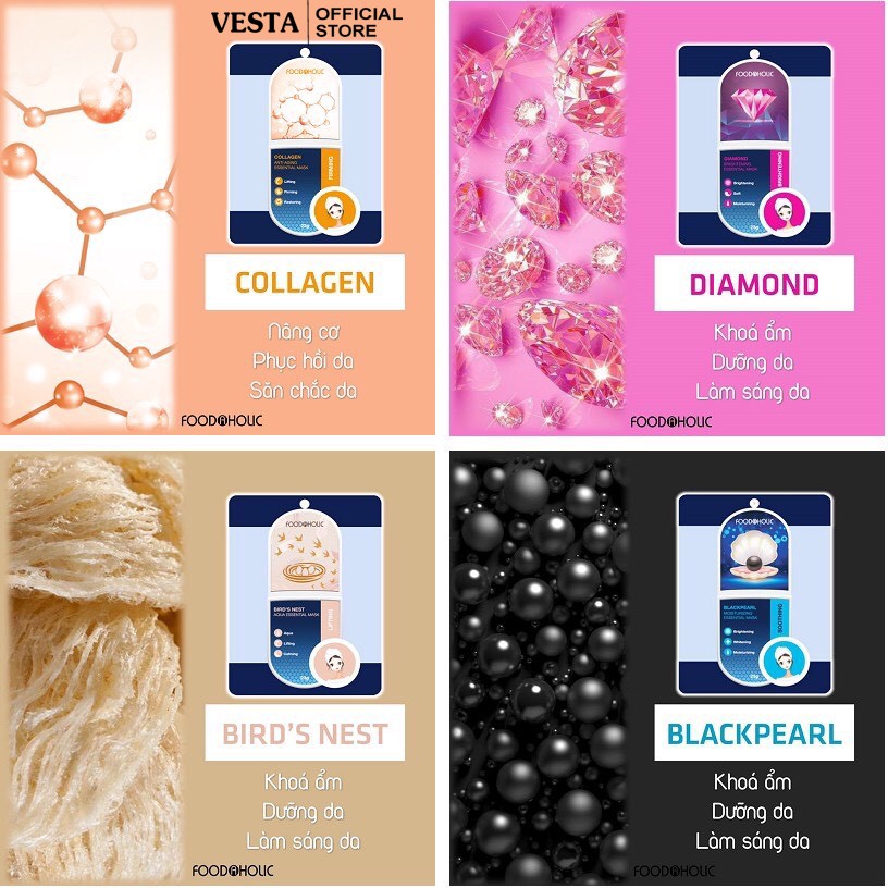 Mặt Nạ Giấy Foodaholic Essential Mask Chăm Sóc Da Toàn Diện 23g | BigBuy360 - bigbuy360.vn