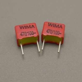 F02 Tụ điện màu đỏ WIMA FKP2 470PF 100V 471 470p (01 con)