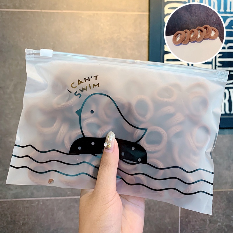 ✨✨50 CÁI đàn hồi Dây nịt tóc nhiều màu sắc Kids Ponytail Chủ Cao su