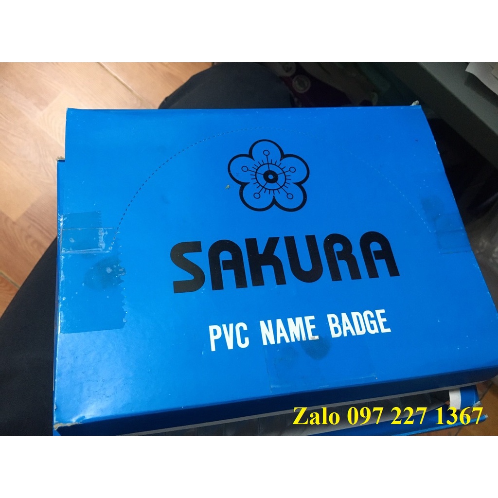 ( BÁN SỈ ) Hộp 50 chiếc Thẻ cài Telun, Sakura - Thẻ cài đại hội, học sinh NAME TAGS