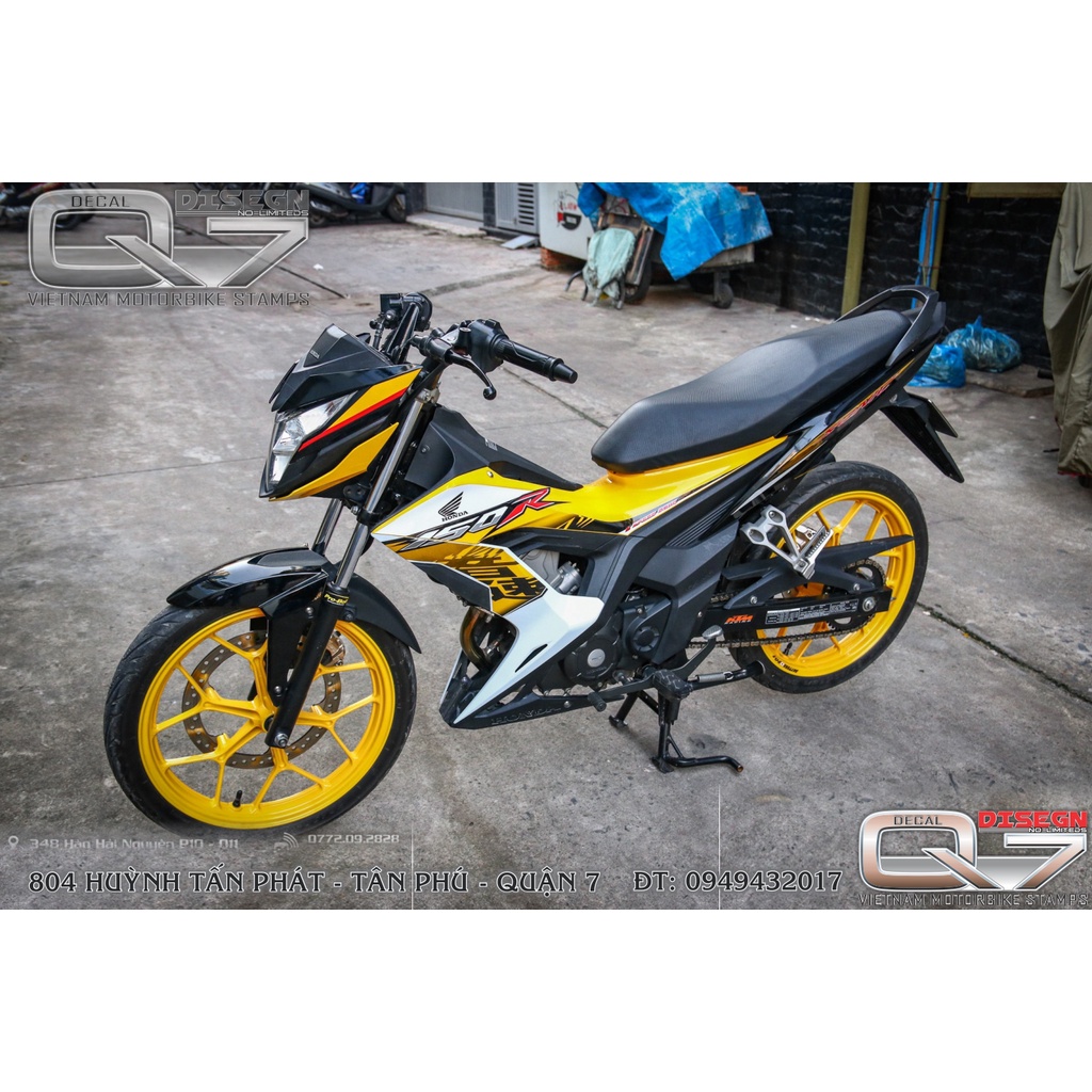 Tem Rời SONIC 150 Vàng Trắng - decalq7