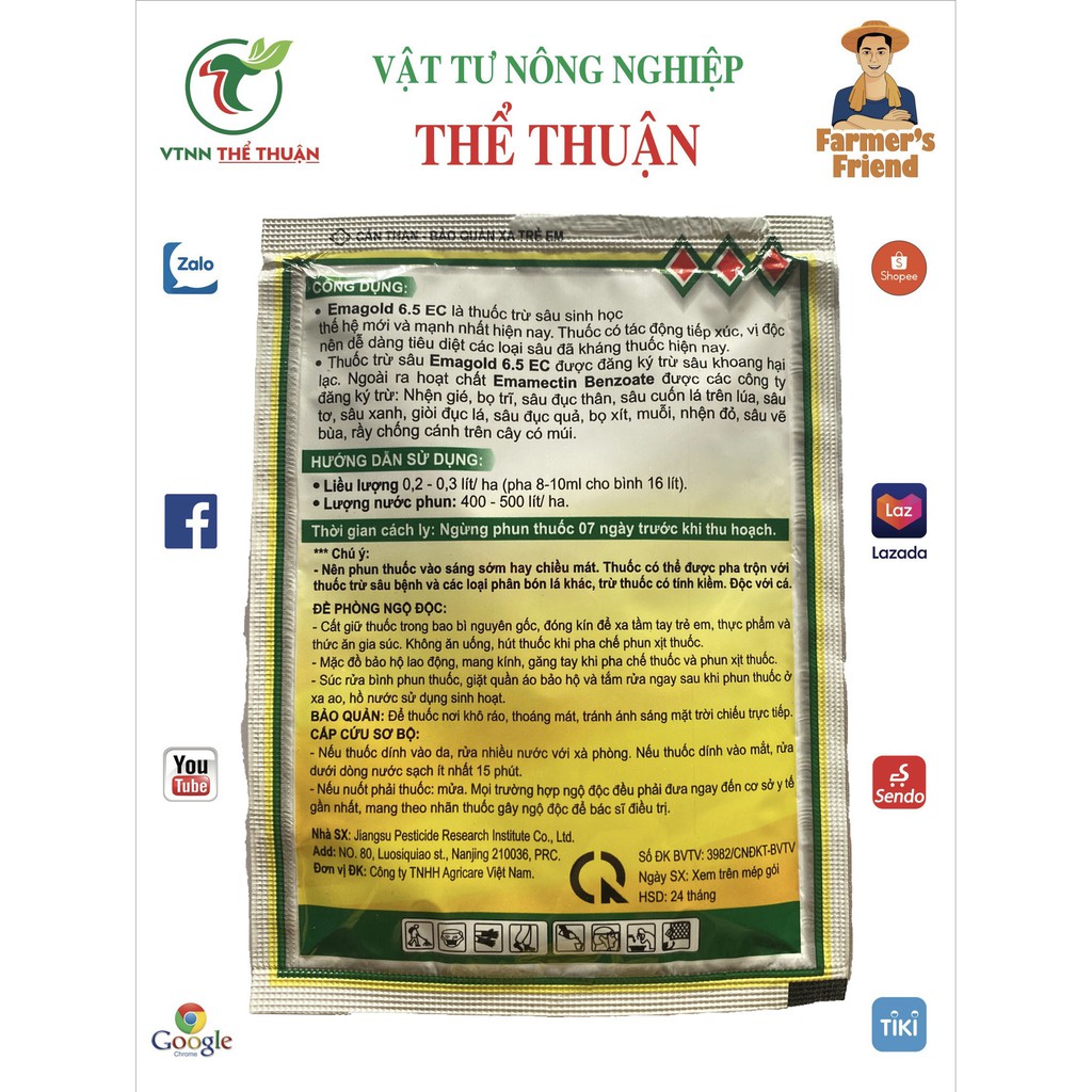 Thuốc trừ sâu E.magold 6.5EC 25ml