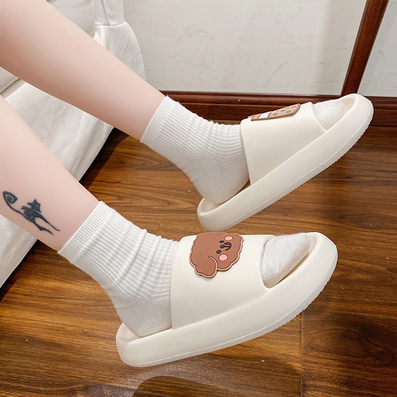 Dép Đi Trong Nhà Đế Dày Họa Tiết Hoạt Hình Dễ Thương Cho Nữ