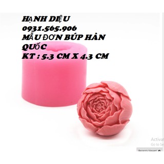 Khuôn Silicon Hoa Mẫu Đơn Búp Hàn Quốc