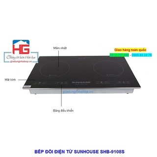 Bếp Đôi Điện Từ Sunhouse SHB9108-S