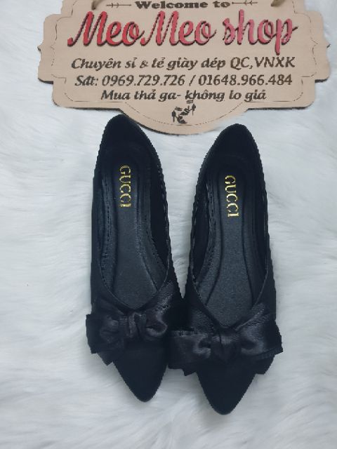 Giày bệt nơ lụa chất lụa sang chảnh(về đủ size) | BigBuy360 - bigbuy360.vn