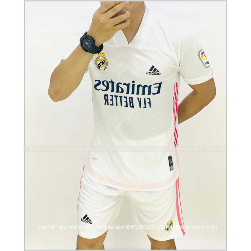 🔥Giá hủy diệt🔥Bộ Quần Áo Đá Banh Real Madrid Cao Cấp 20201/ Freeship/ Áo Đấu CLB Real Madrid cao cấp mùa 2020/2021 ༴