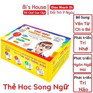 BỘ THẺ HỌC THÔNG MINH 16 CHỦ ĐỀ SONG NGỮ CHO BÉ - Đồ chơi thông minh Bi's house