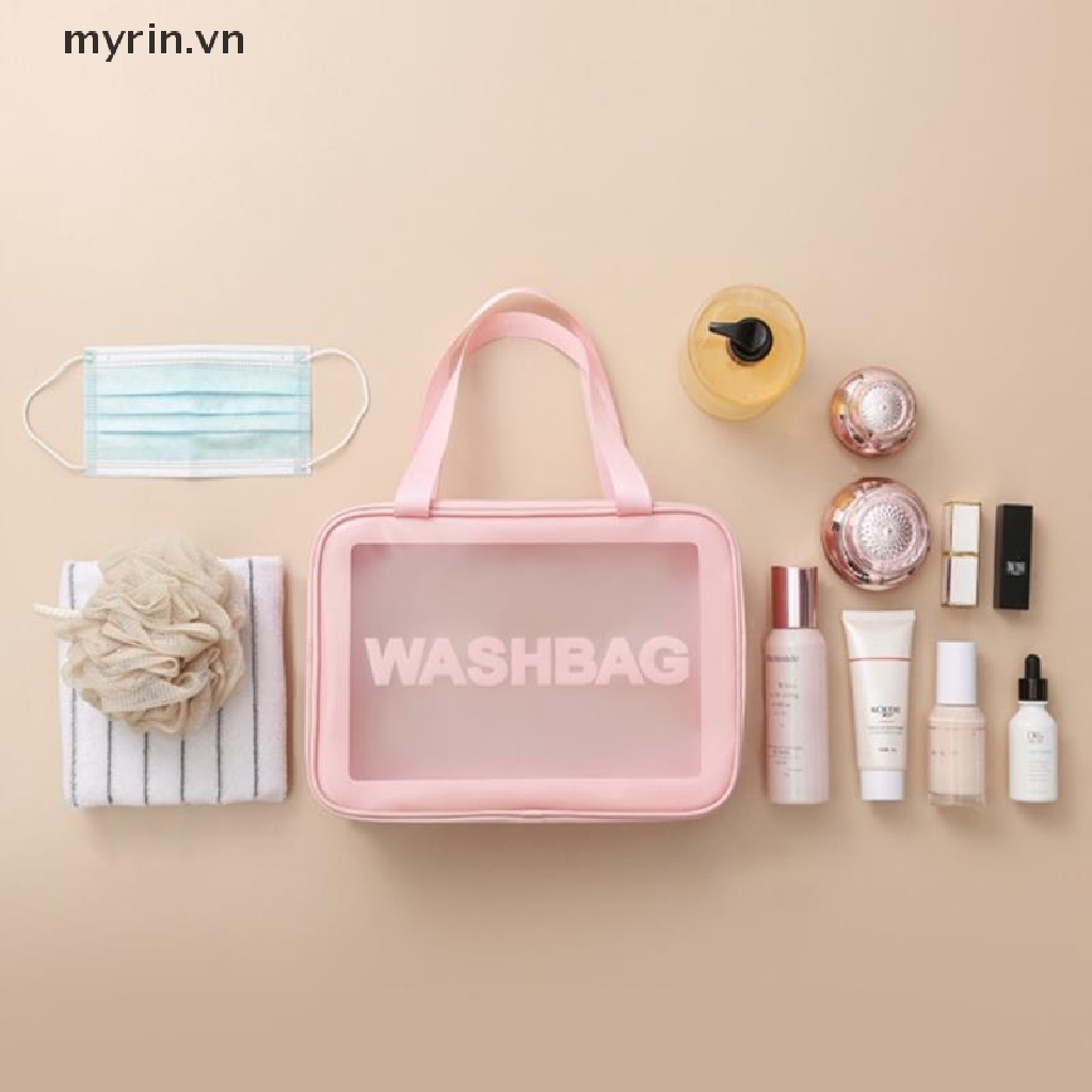 Túi Đựng Mỹ Phẩm / Đồ Trang Điểm Bằng PVC Tiện Dụng Khi Đi Du Lịch