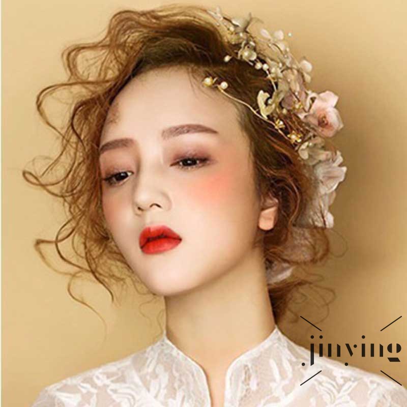 GETNOIVAS Vòng hoa đội đầu handmade xinh xắn cho nữ