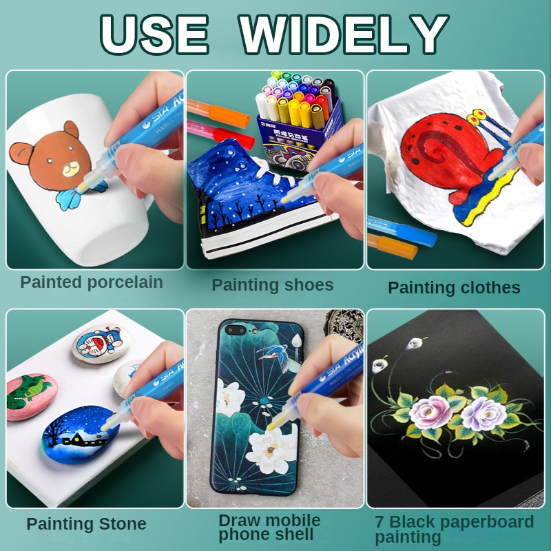 Bút Lông Màu Acrylic Không Mùi Thân Thiện Với Môi Trường Và Không Mùi Chống Thấm Nước