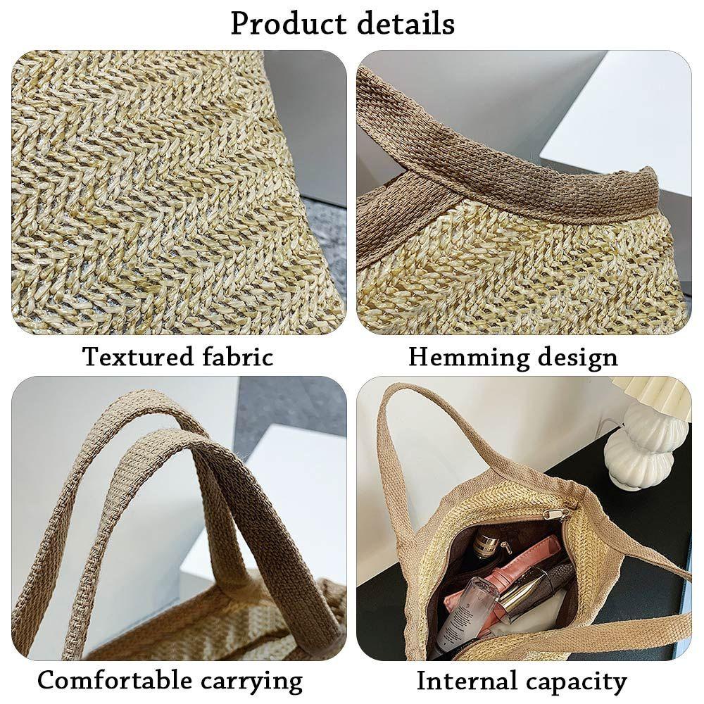 Túi Xách Bucket Đan Rơm Thời Trang Đi Biển