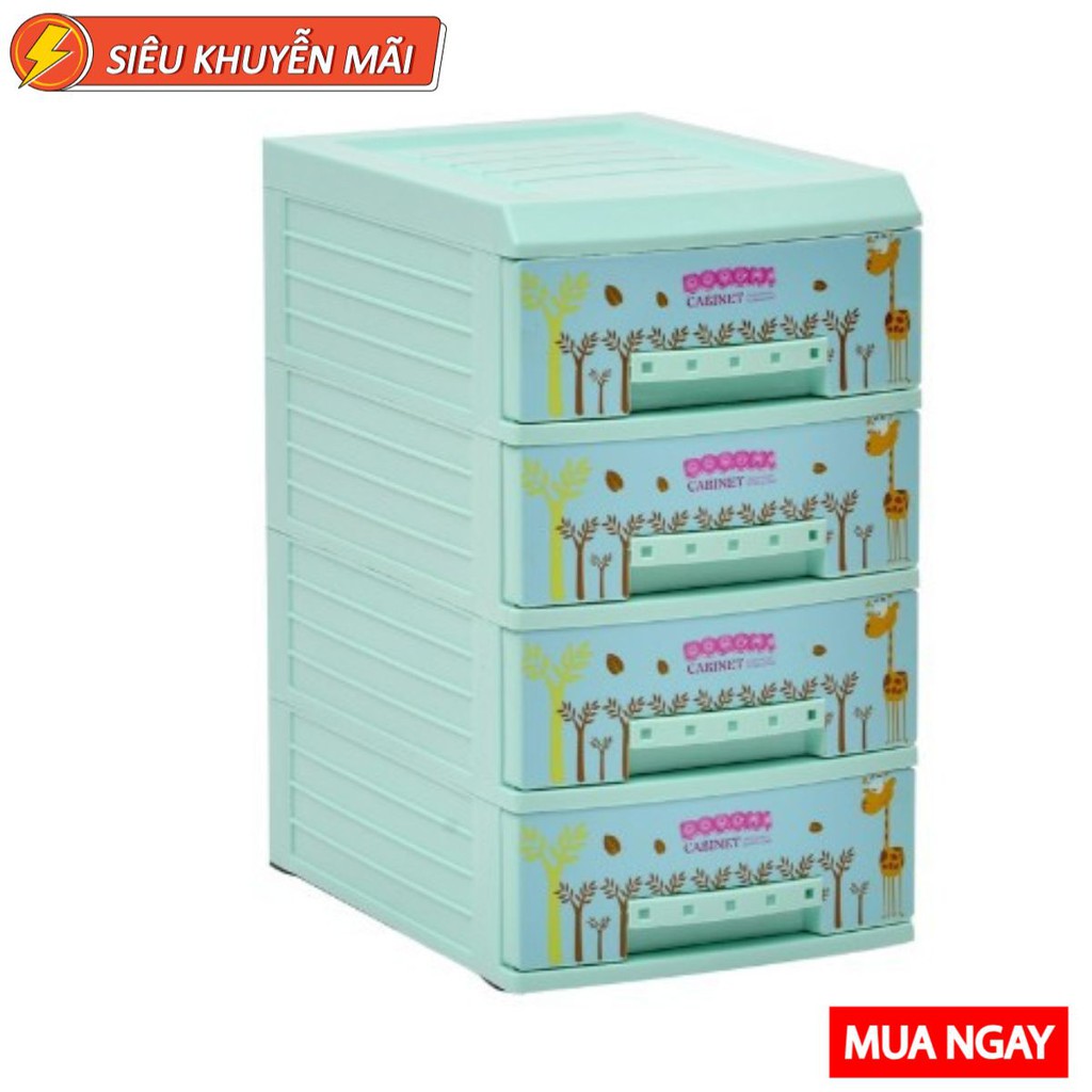 TỦ NHỰA DOREMI - 4 TẦNG NHIỀU MÀU