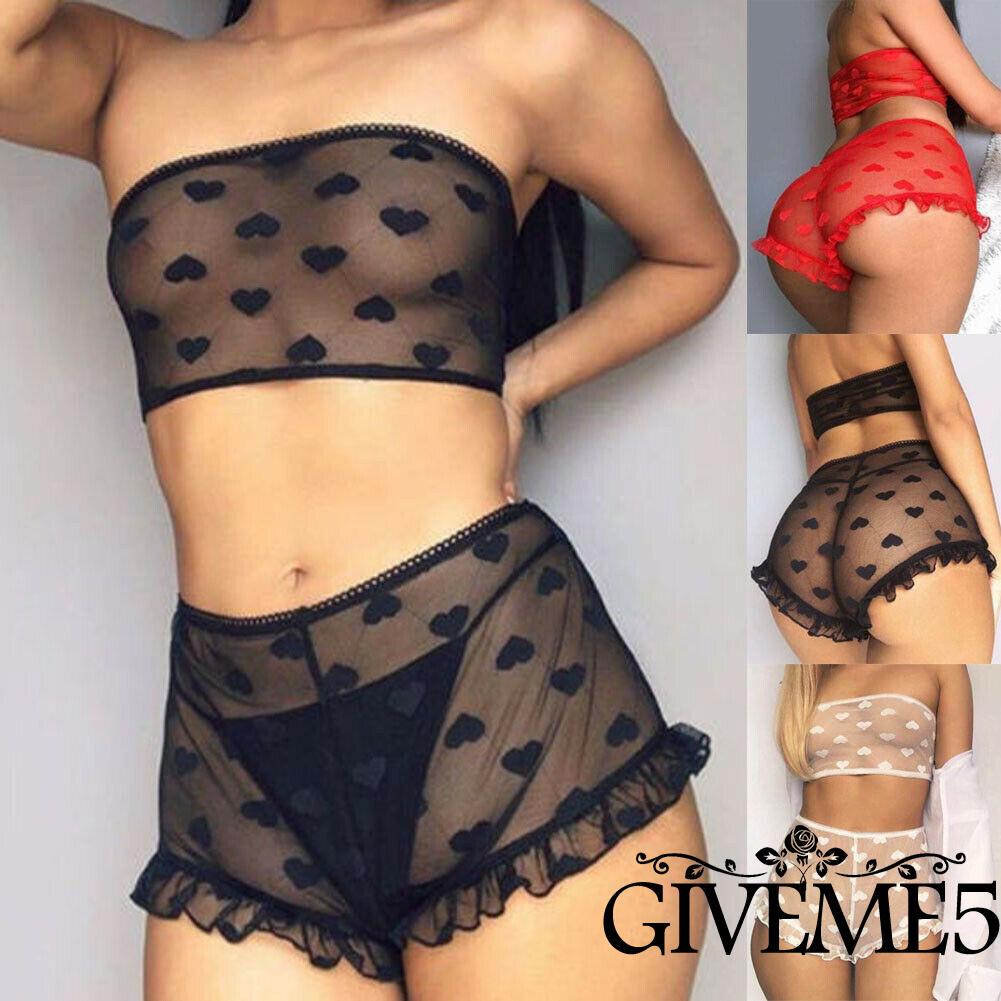 Bộ đồ lót 2 mảnh phối ren phong cách quyến rũ cho nữ