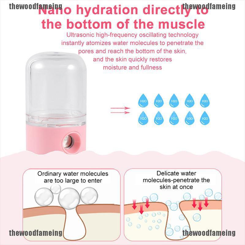 (Hàng Mới Về) Máy Phun Sương Tạo Độ Ẩm Cho Da Mặt Có Thể Sạc Lại Qua Cổng Usb