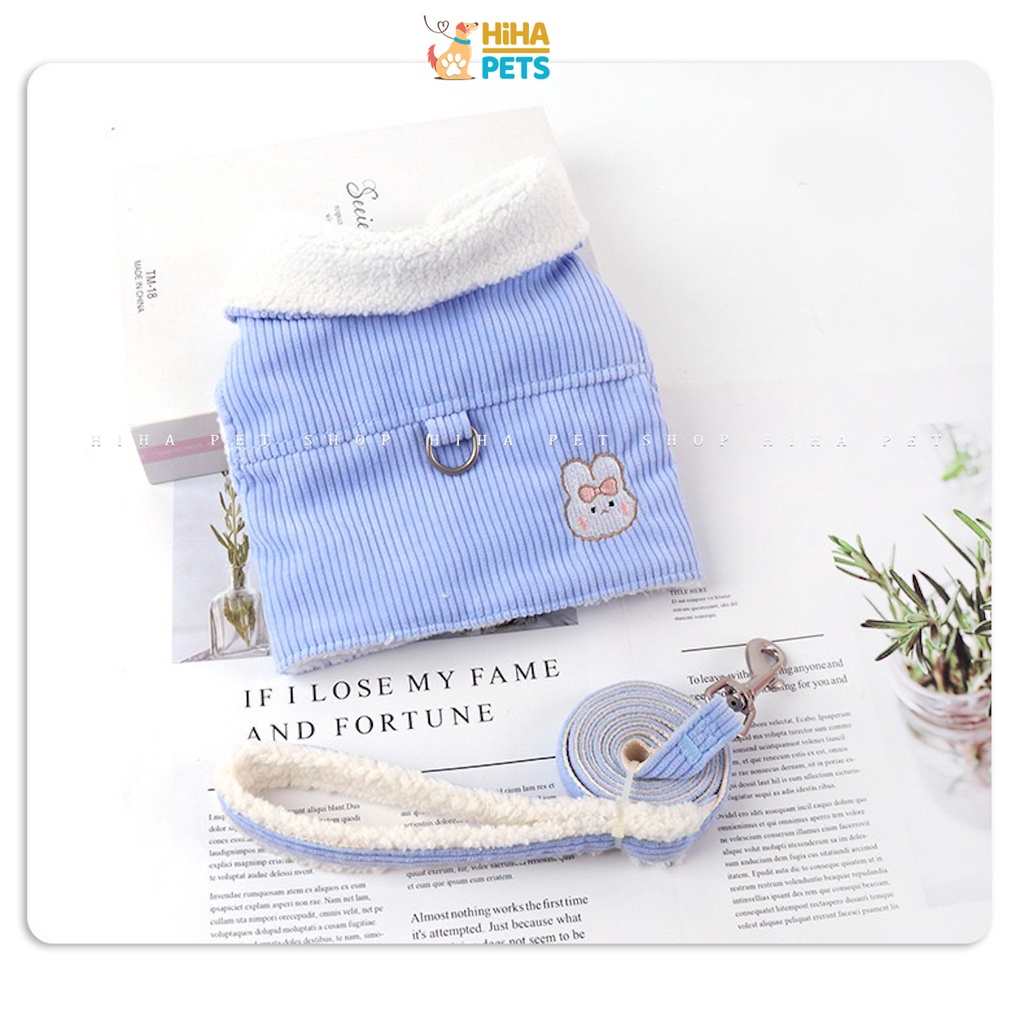 Dây Dắt Chó Mèo Combo Dây Dắt Và Yếm Dành Cho Thú Cưng Dắt Chó Đi Dạo Hàn Quốc Hihapet.