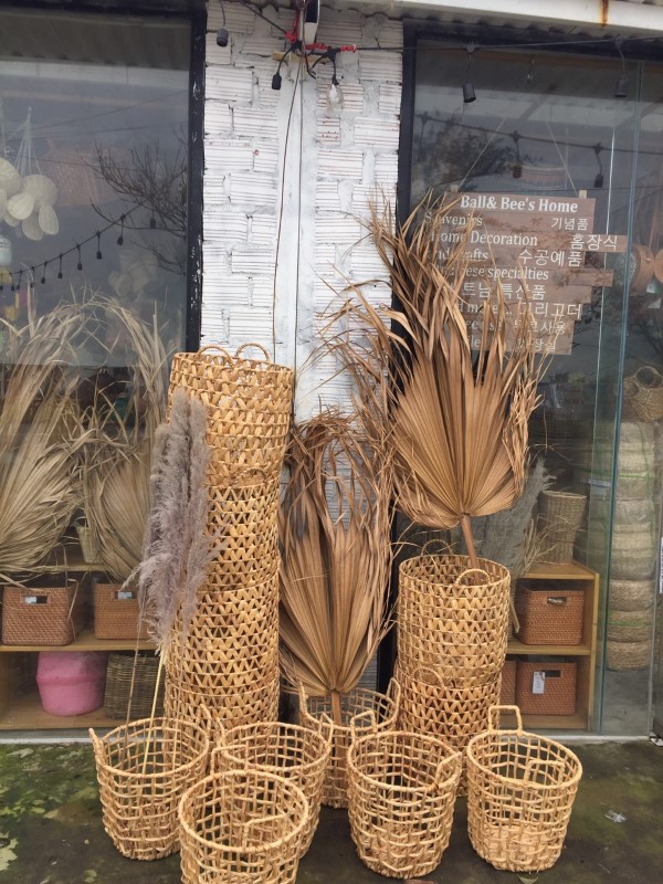 Sọt lục bình đan lưới siêu xinh xắn dành cho gia đình, studio phong cách Boho, vintage D35 *H30 cm