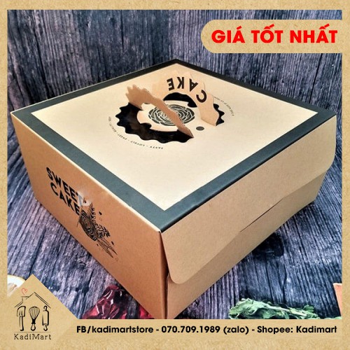 Combo 2 Hộp bánh kem 🍩FREESHIP🍩 Kraft + Đế 30cm - Kadi Mart nguyên liệu & dụng cụ làm bánh