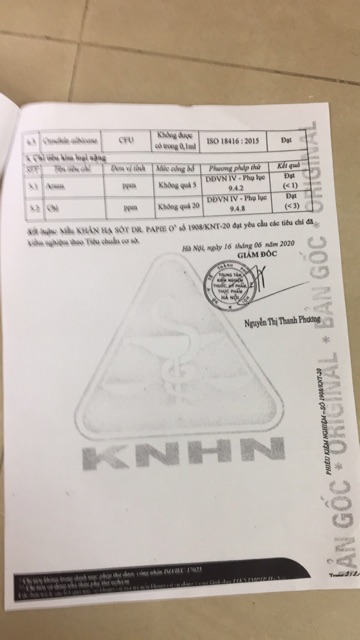 Khăn hạ sốt Dr Papie cho bé