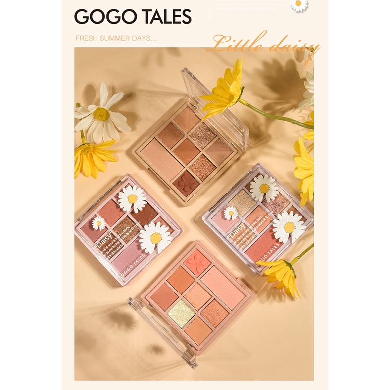 Bảng Phấn Mắt GOGO TALES Hoa Cúc 8 Màu - Heart Beat Star Yarn Eyeshadow