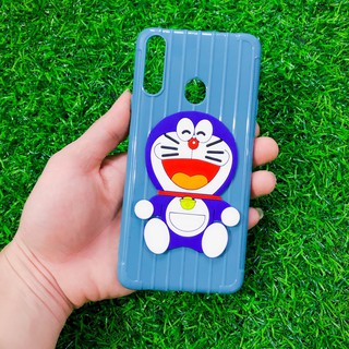 Samsung Galaxy A20s - Ốp Lưng dẻo màu vân vali gắn hình nổi siêu dễ thương