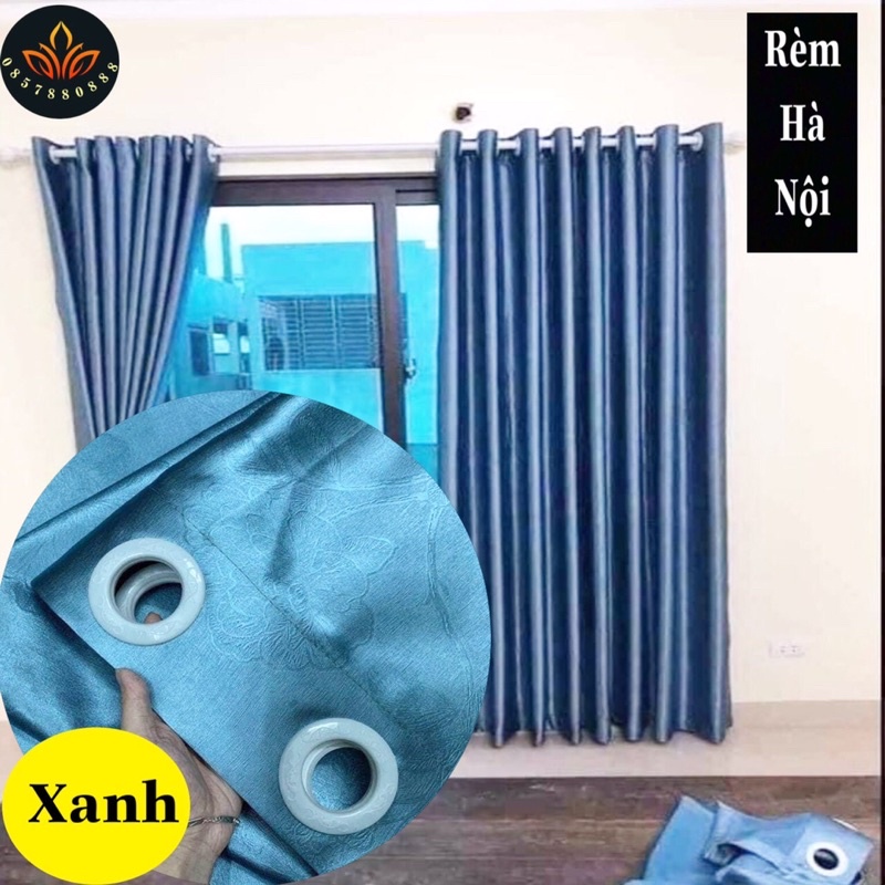 [COMBO XỊN XÒ] 2 tấm rèm cửa sổ 1,35x1,8m + thanh treo hoàn thiện cho cửa Rộng 1m-1.4m