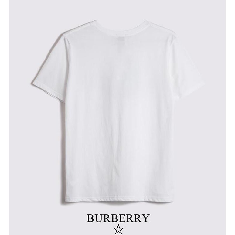 Áo Thun Cotton Tay Ngắn In Họa Tiết Burberry Thời Trang Cho Nam Và Nữ