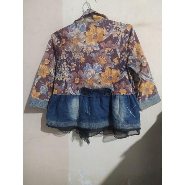 Áo khoác bò phối hoa văn hàng si tuyển