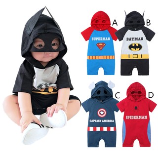 Áo liền quần có trùm đầu in hình người nhện cho bé trai