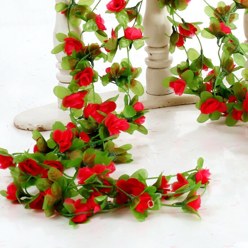 Dây Leo Hoa Hồng Giả Bằng Lụa Dùng Trang Trí Jp6--2.3M