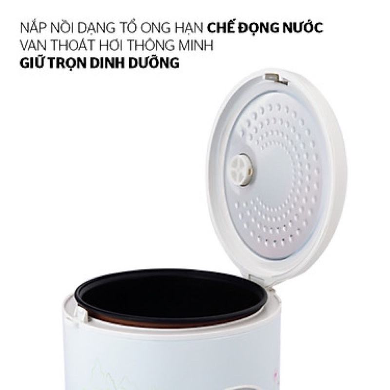 Nồi Cơm Điện Đa Năng Sunhouse SHD8602 (1.8L) – Trắng- Hàng chính hãng