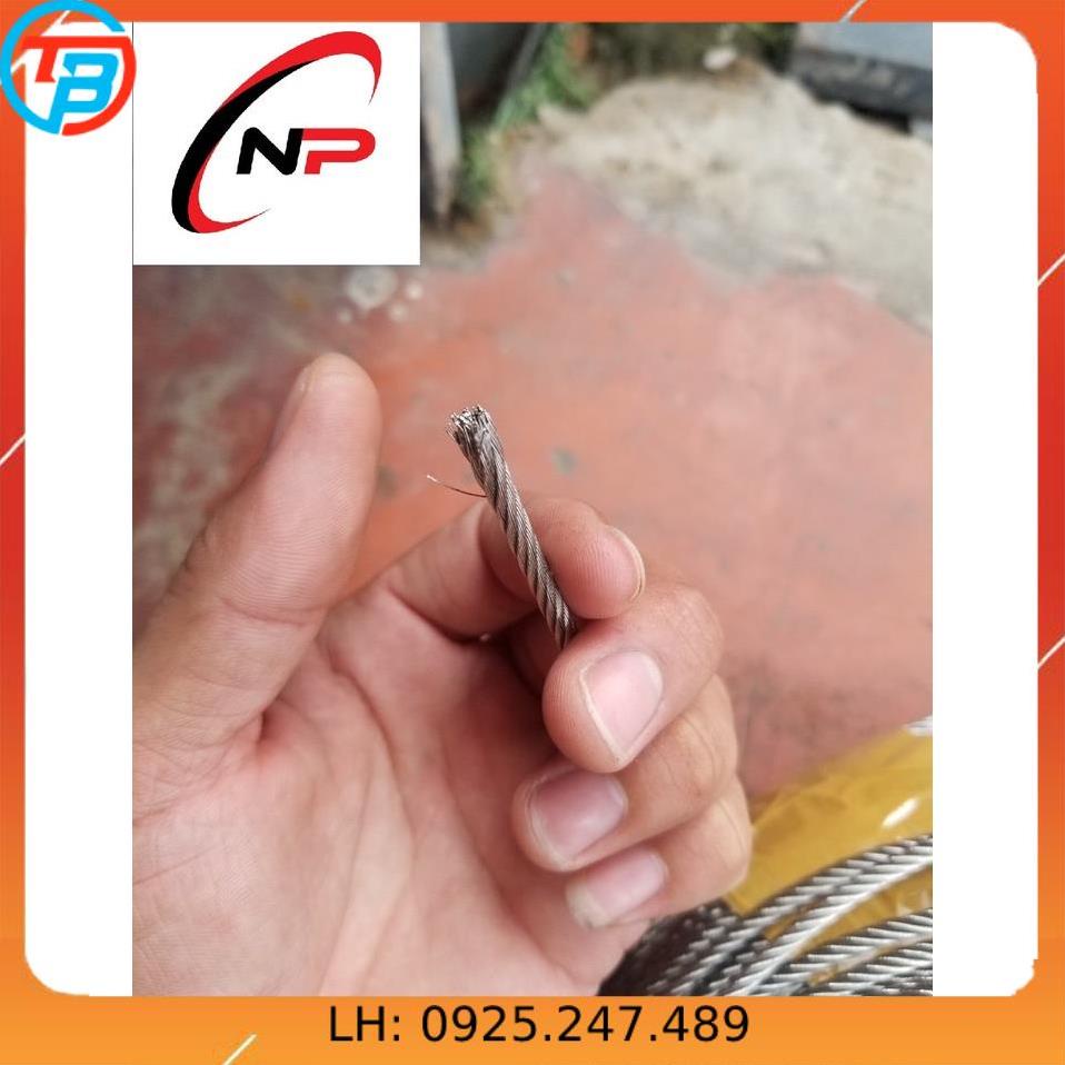 10 Mét Cáp inox 304 4mm loại tốt kèm 2 tăng đơ 4 khóa cáp làm dây phơi quần áo,chằng các vật dụng cần thiết ngoài trời.