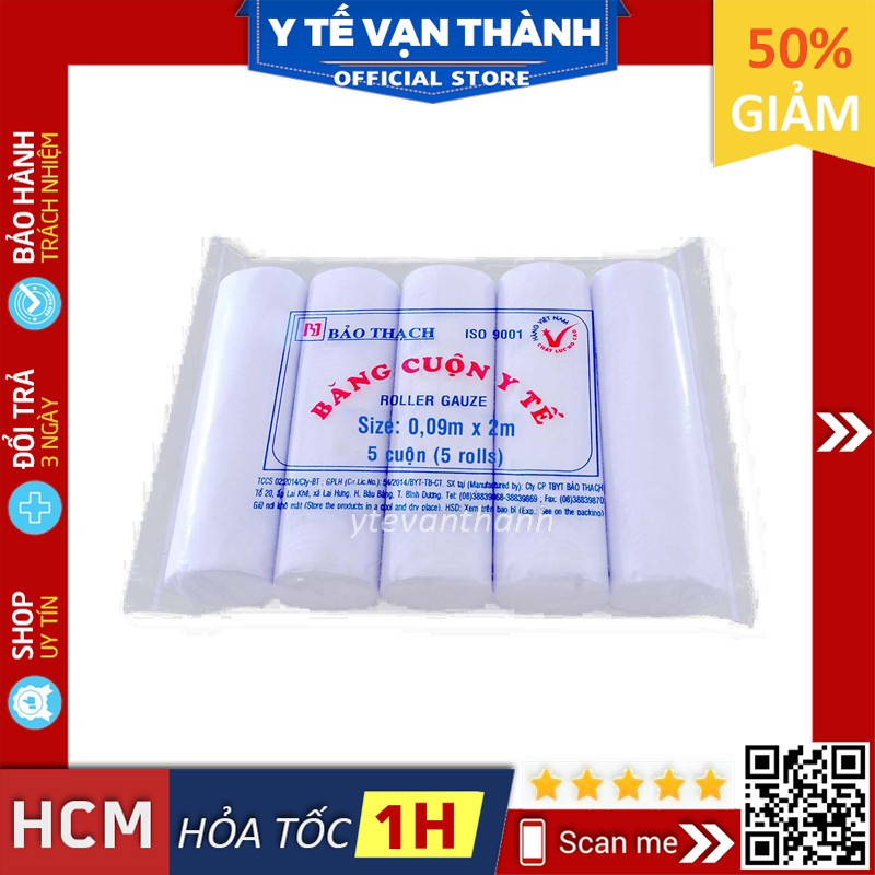 ✅ Băng Gạc Cuộn Y Tế: Bảo Thạch -VT0216 | Y Tế Vạn Thành