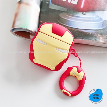 Case Silicon Siêu Anh Hùng Marvel  Vỏ Bọc Airpods 1&2 Batman Iron Man Chất Liệu Silicon Dẻo - Phụ Kiện Chin Chin